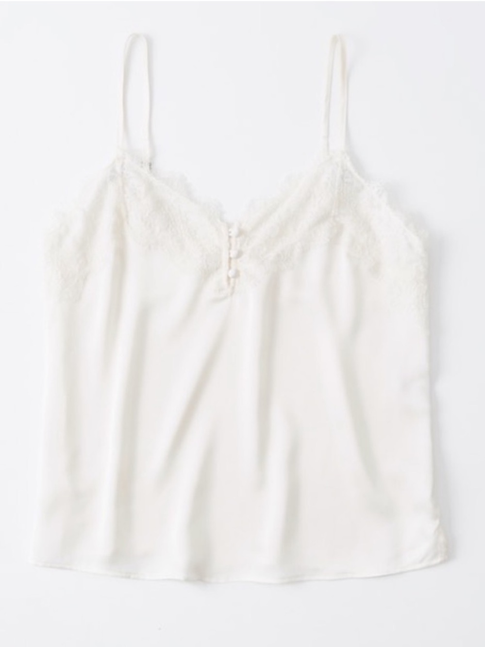 Abercrombie & Fritch NWOT Lace Trim Camisole in Ivory
